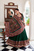 Green Tassar Silk Lehenga Choli with Gamthi Print Dupatta for Navratri