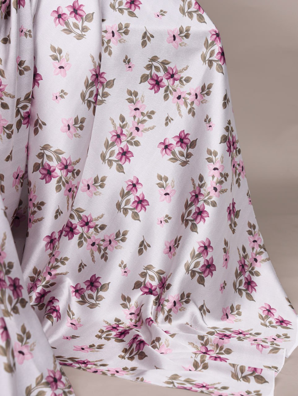 Maroon Satin Silk Printed Saree with Fabric Elegant Banglory Blouse