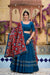 Blue Pure Cotton Kutchi Hand Work Chaniya Choli with Printed Dupatta for Navratri