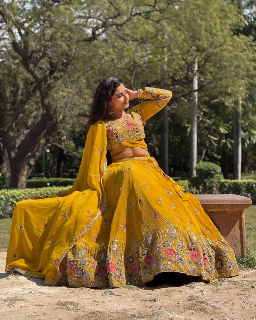 Georgette Lehenga, Sequin Thread Lehenga, Coding Dori Work Choli, Full Stitch Lehenga, Lehenga with Cancan, Micro Inner Lehenga, Party Wear Lehenga, Indian Ethnic Wear, Wedding Lehenga, Dupatta with Lace Border, 3 Meter Flare Lehenga, Designer Lehenga Set, Unstitched Choli
