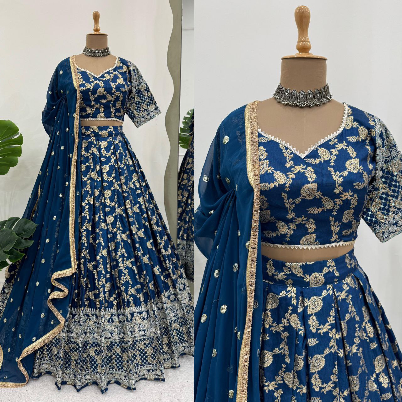 Jimi Choo Lehenga, Thread Work Lehenga, Lace Border Dupatta, Full Stitch Lehenga, Cancan Lehenga, Lightweight Lehenga, Indian Ethnic Wear, Wedding Lehenga, Festive Lehenga, 3 Meter Flair Lehenga, Unstitched Blouse, Traditional Lehenga Choli, Designer Choli Set, Micro Inner Lehenga