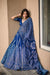Blue Bandhani Vaishali Silk Lehenga Choli for Navratri