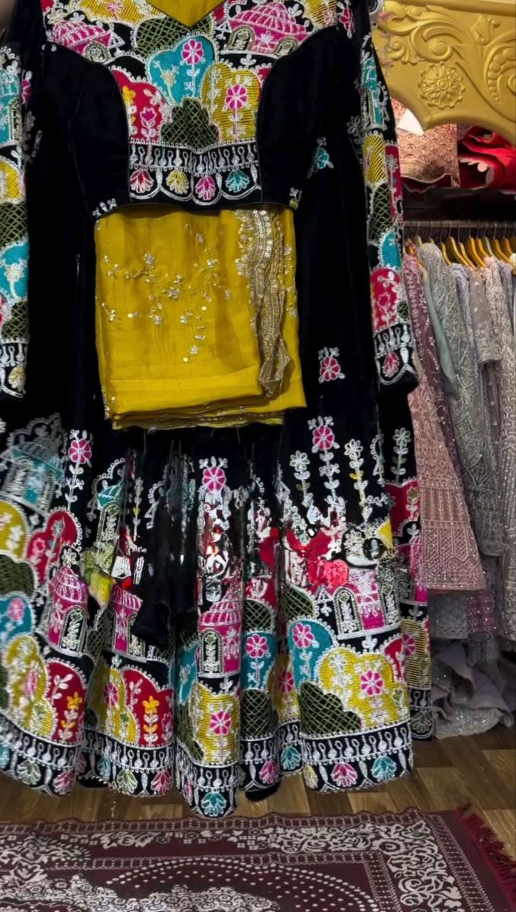Faux Georgette Lehenga, Sequin Embroidery Lehenga, Thread Work Choli, Full Stitch Lehenga, Unstitched Blouse, Georgette Dupatta Set, Canvas Flair Lehenga, 3 Meter Flare Lehenga, Lightweight Partywear Lehenga, Indian Wedding Outfit, Festival Lehenga Choli, Ethnic Wear Set, 2025 Trending Lehenga