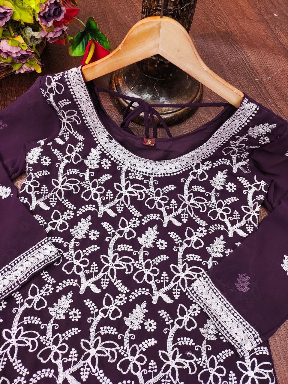Designer Fox Georgette Heavy Embroidered Suit | Premium Party-Wear Salwar Kameez Drape Dress