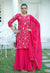 Designer Fox Georgette Sequin-Embroidered Sharara Suit | Latest Party Wear Drape Dress