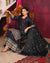 Designer Chinon Sequin-Embroidered Suit Set | Festive Party Wear Drape Dress