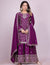 Designer Chinon Sharara Suit with Elegant Coding Sequence Embroidery