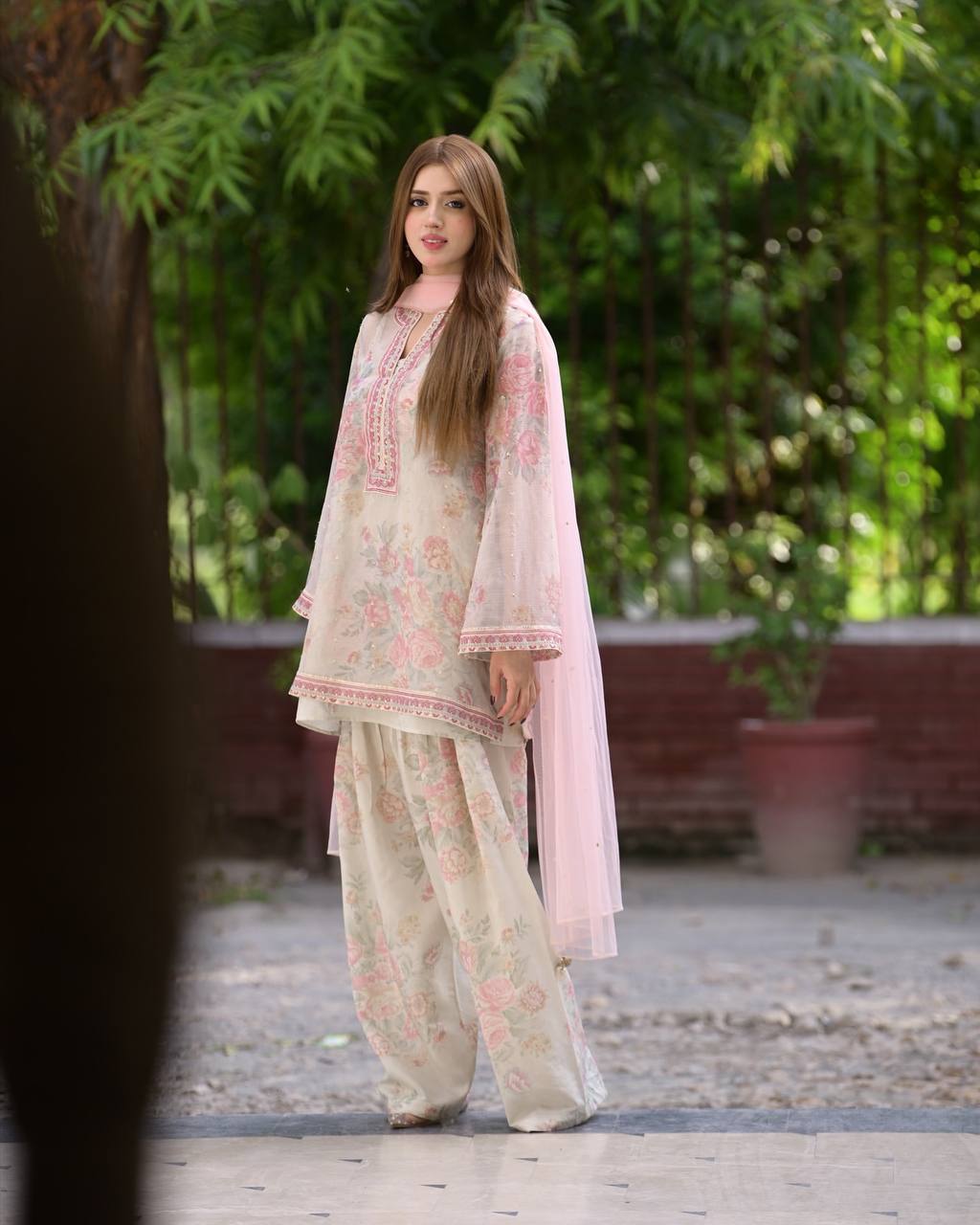 Soft Pastel Floral Printed Lawn Co-Ord Set