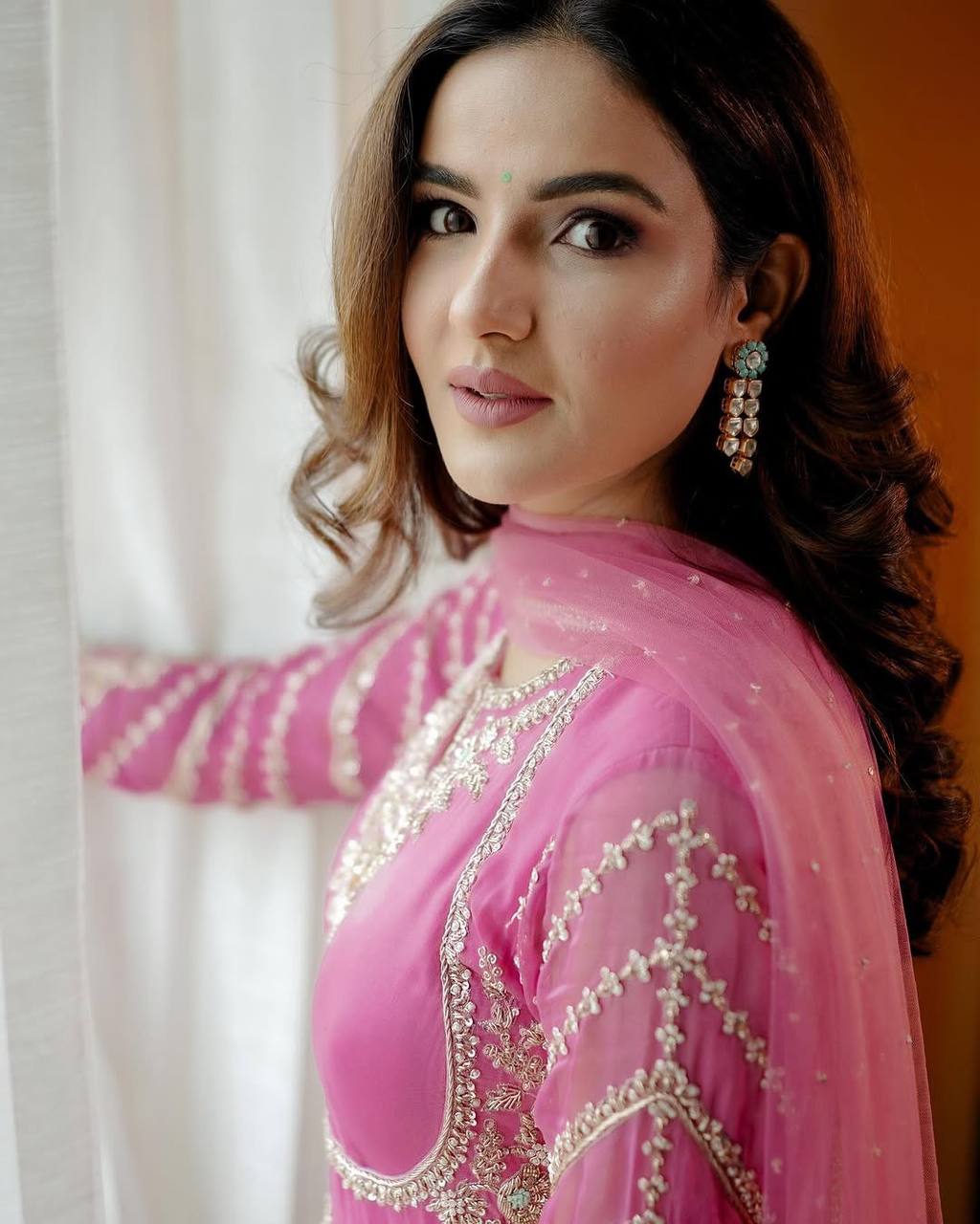 Anarkali Gown with Intricate Gold Embroidery
