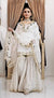 Ivory White Embroidered Sharara Suit with Golden Accents & Dupatta