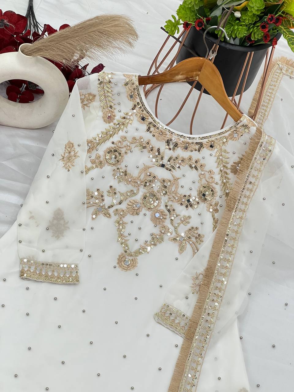 Royal Pearl Elegance Sharara Set
