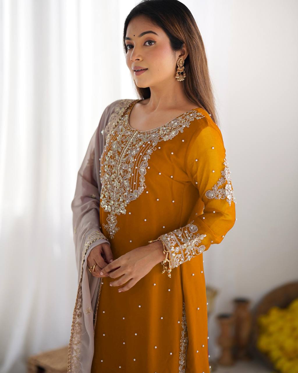 Crimson Royal Zari Embroidered Sharara Set - Drapes Dress
