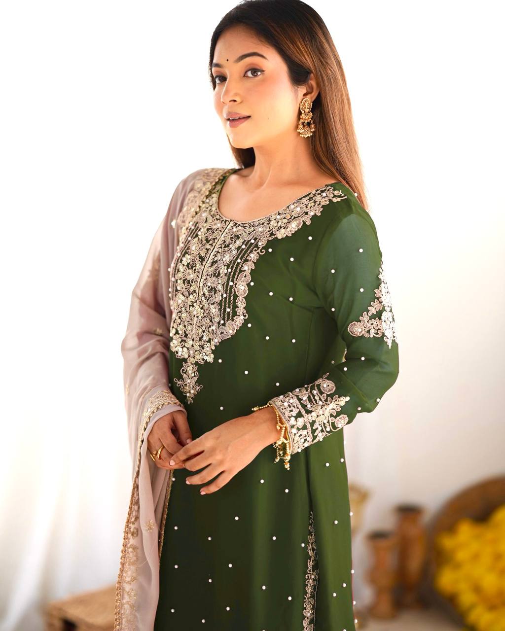 Crimson Royal Zari Embroidered Sharara Set - Drapes Dress