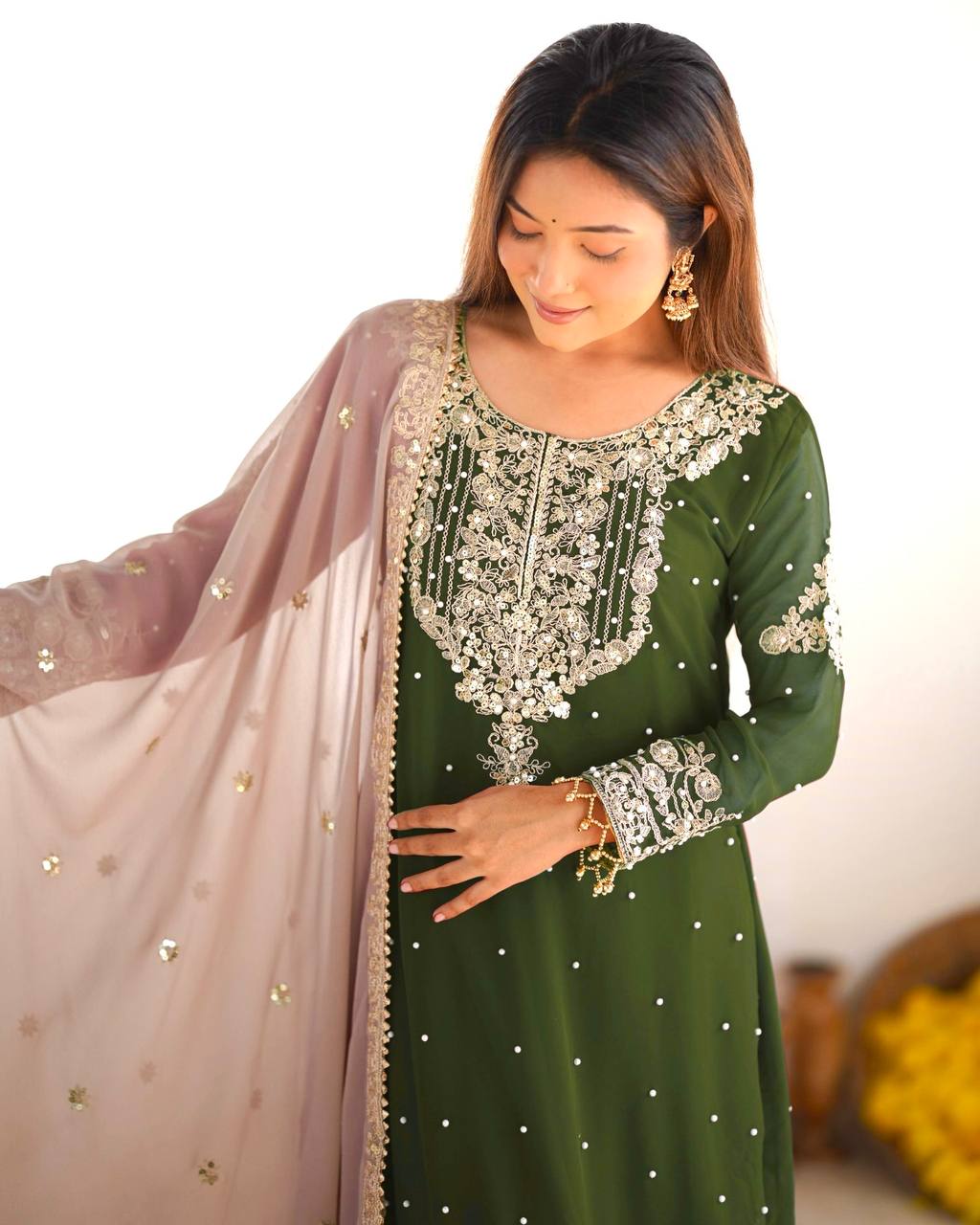 Crimson Royal Zari Embroidered Sharara Set - Drapes Dress