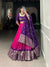 Purple and Rani Pink Bandhani Print Lehenga Choli with Gota Patti Dupatta