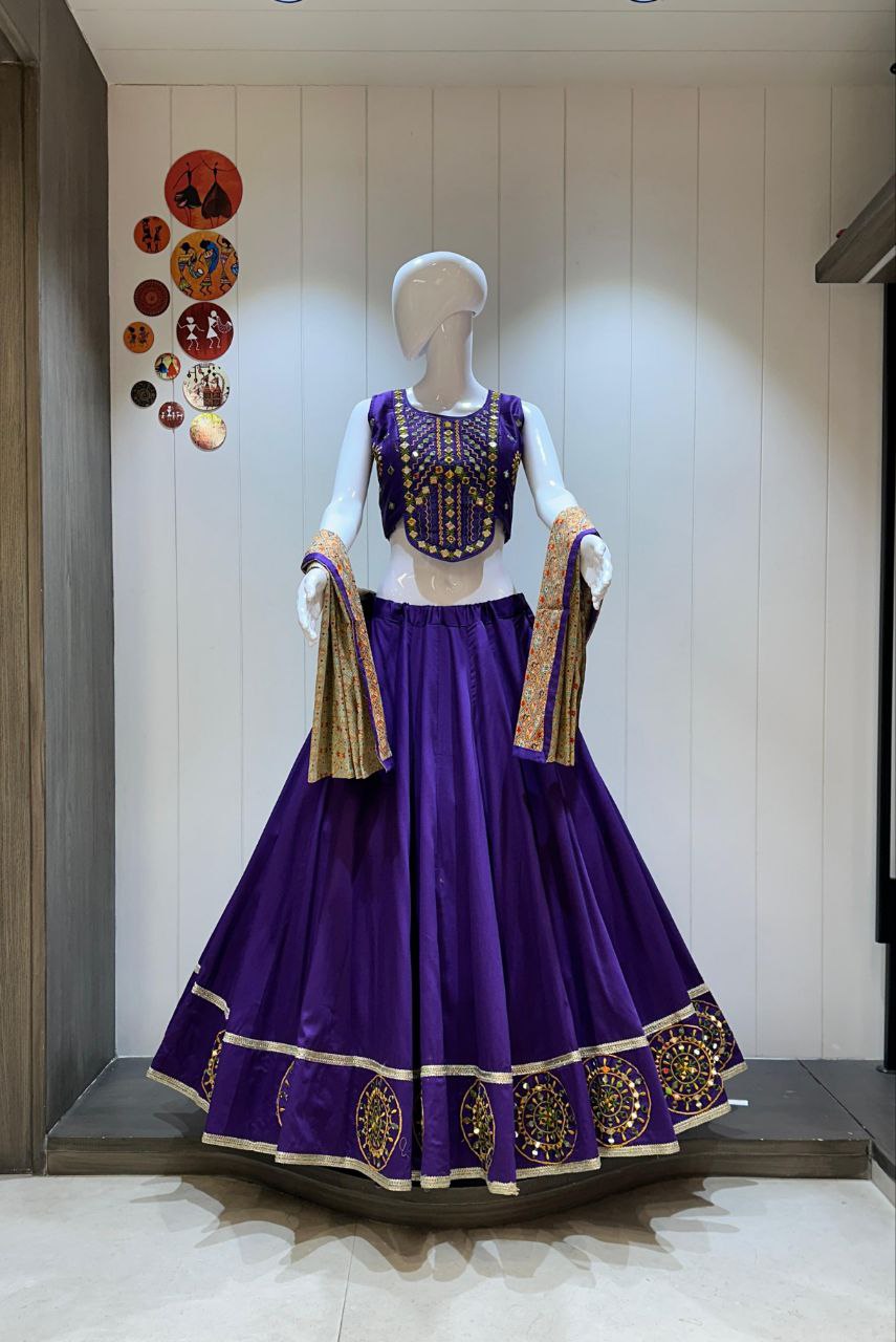 Jaam Cotton Chaniya Choli With Handwork Concept - Drapes Dress