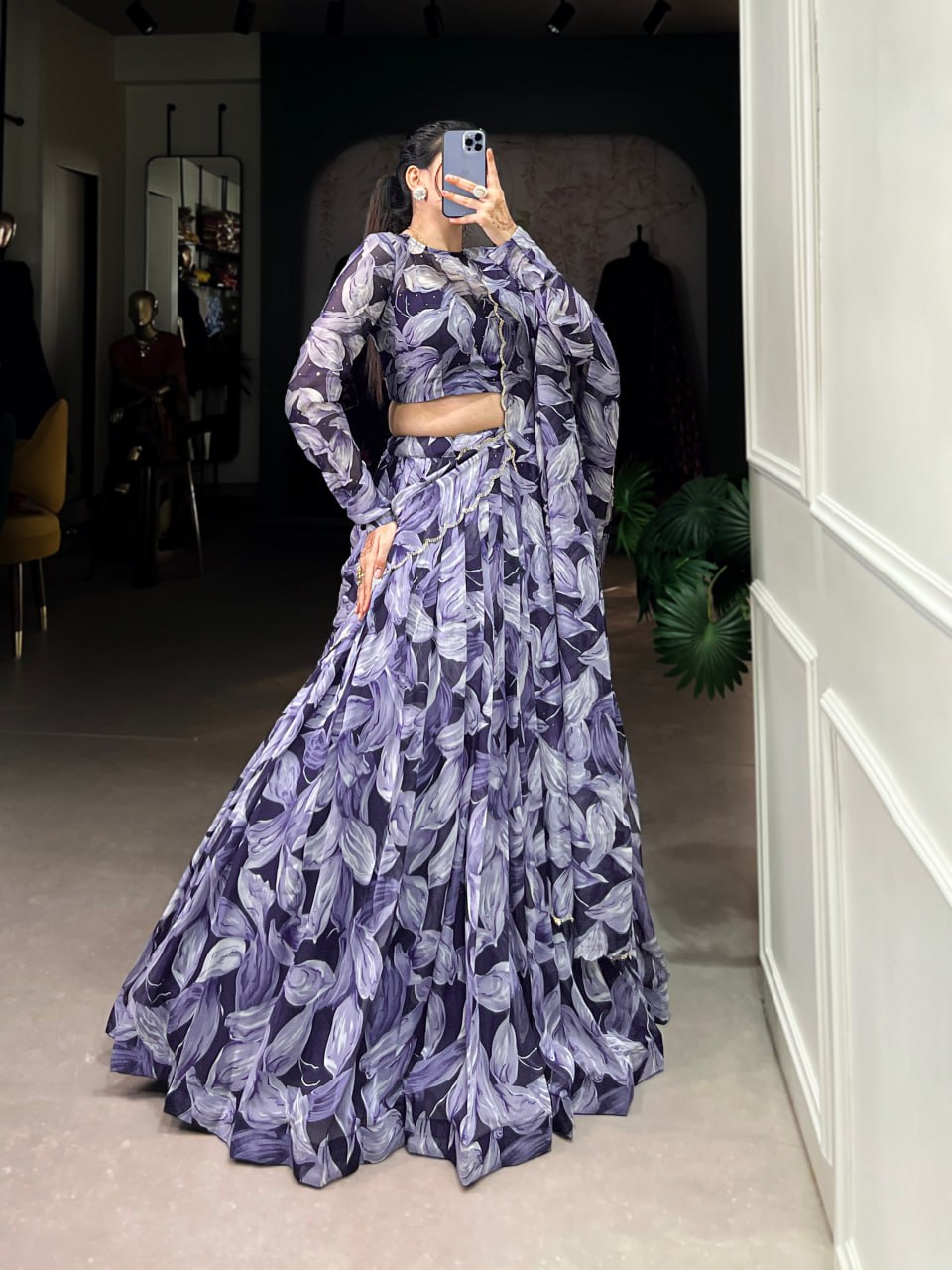 Tabby Silk Lehenga, Hotfix Work Lehenga, Printed Lehenga Choli, Tabby Silk Dupatta, Unstitched Blouse Set, Festive Lehenga Choli, 5.5 Meter Flair Lehenga, Canvas Lehenga, Stitched Indian Lehenga, Ethnic Wear 2025, Lightweight Lehenga, Designer Lehenga Choli, Tabby Silk Wedding Wear