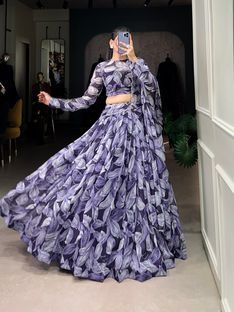 Tabby Silk Lehenga, Hotfix Work Lehenga, Printed Lehenga Choli, Tabby Silk Dupatta, Unstitched Blouse Set, Festive Lehenga Choli, 5.5 Meter Flair Lehenga, Canvas Lehenga, Stitched Indian Lehenga, Ethnic Wear 2025, Lightweight Lehenga, Designer Lehenga Choli, Tabby Silk Wedding Wear