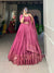 Pure Chanderi Pink Chaniya Choli for Navratri with Zari Weaving Border & Sequins Dupatta
