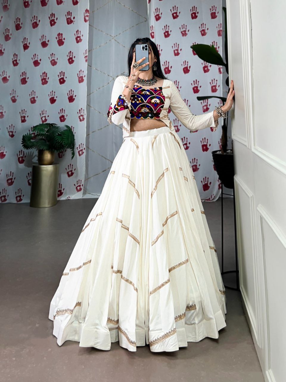 Rayon Lehenga Choli, Mirror Work Lehenga, Sequins Work Choli, Navratri Lehenga 2025, Gamthi Work Blouse, Garba Outfit for Women, Festive Indian Wear, Traditional Lehenga Choli, Navratri Rayon Outfit, Dandiya Dress for Girls