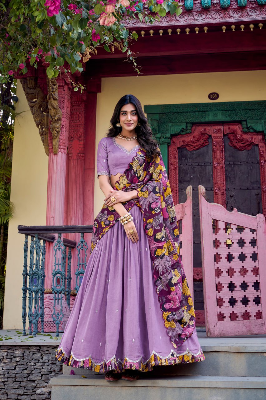 Tasar Silk Wedding Lehenga, 
Bridal Lehenga Choli Set, 
Vichitra Silk Embroidered Blouse, 
Sequins Work Dupatta Lehenga, 
Designer Bridal Lehenga 2025, 
Foil Print Lehenga for Weddings, 
Stitched Wedding Lehenga with Cancan, 
Indian Bridal Outfit Online, 
Traditional Silk Wedding Lehenga, 
Luxury Ethnic Wear for Brides