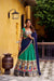 Bottle Green Poly Kalamkari Printed Chanderi Lehenga Choli