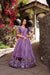 Designer Lavender Vichitra Simmer Party Wear Lehenga Choli