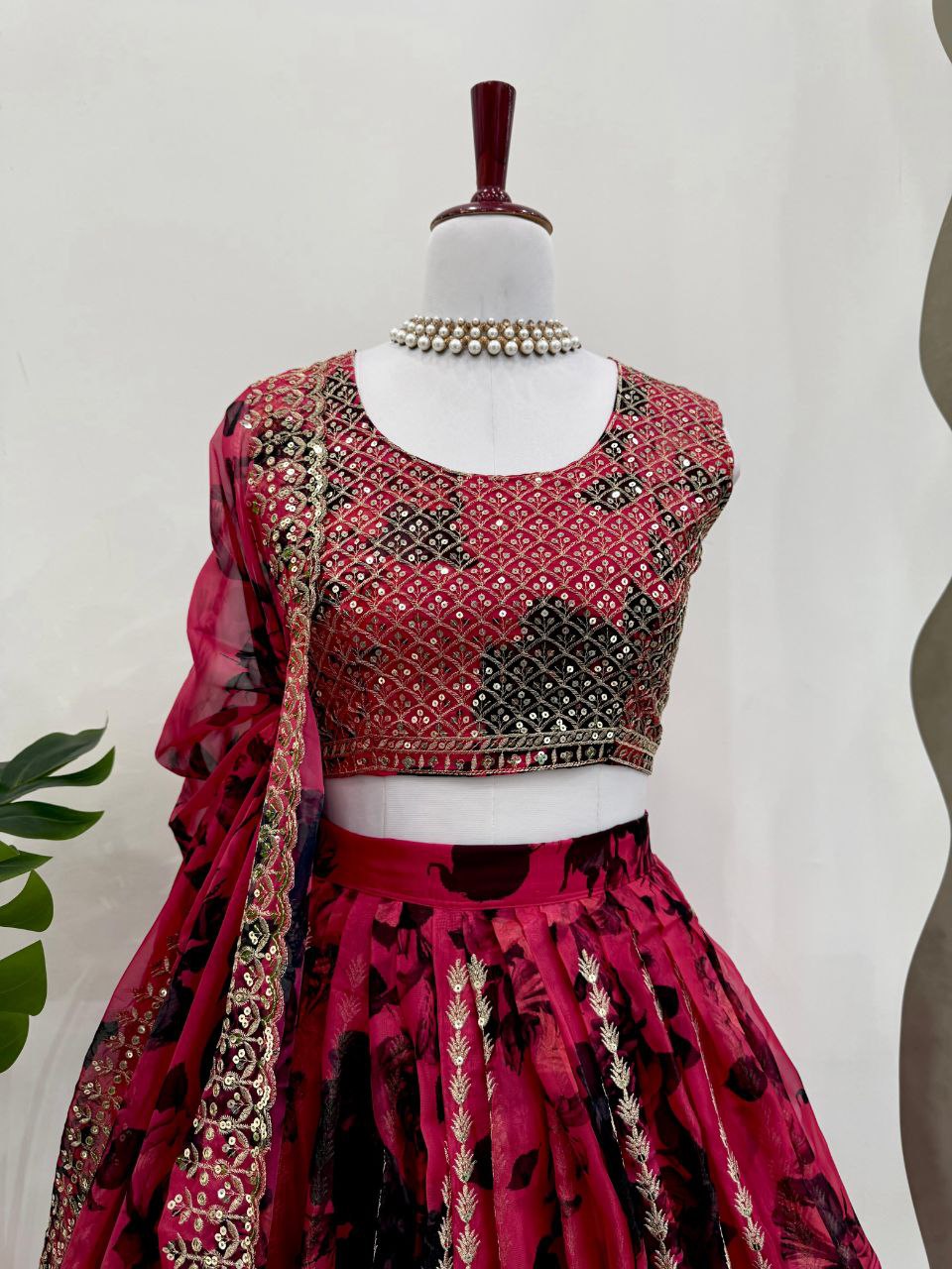 Tabby Organza Lehenga, Sequin Work Lehenga, Organza Choli Set, Full Stitch Lehenga, Lace Border Dupatta, Lightweight Lehenga, Wedding Lehenga Choli, Festive Ethnic Wear, Designer Organza Lehenga, Traditional Lehenga Choli, 3 Meter Flair Lehenga, Unstitched Blouse, Micro Inner Lehenga