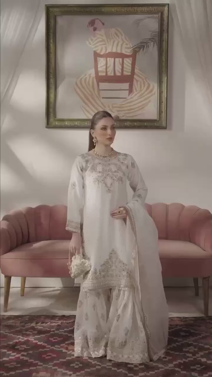Royal Pearl Elegance Sharara Set