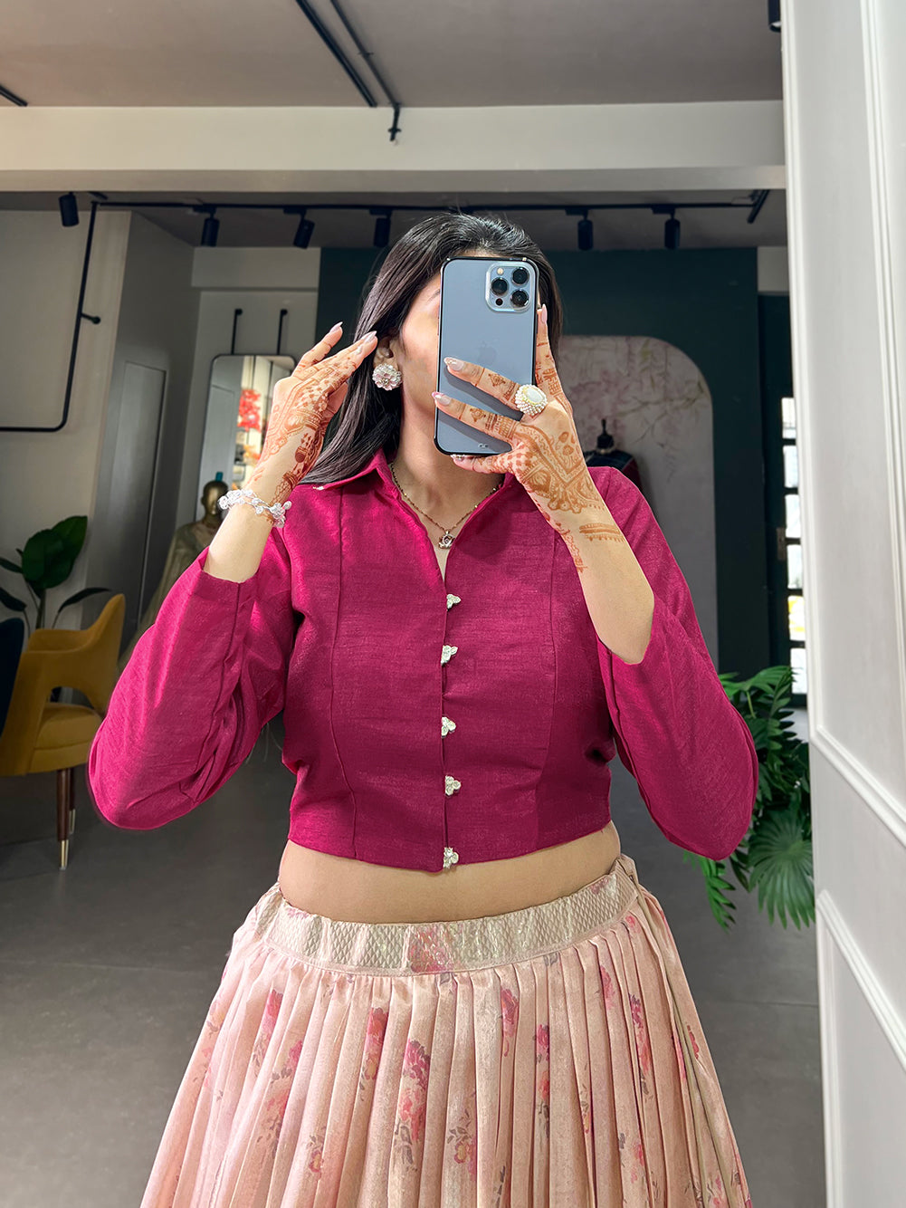 Dola Silk Lehenga, Floral Print Lehenga, Zari Border Lehenga, Banglory Blouse, Ready to Wear Lehenga, Stitched Floral Lehenga, Lightweight Silk Lehenga, South Indian Fashion, Hyderabad Lehenga, Trendy Lehenga Choli, 3.5 Meter Flair Lehenga, Floral Coord Set, Indian Wedding Wear, Festive Lehenga Set