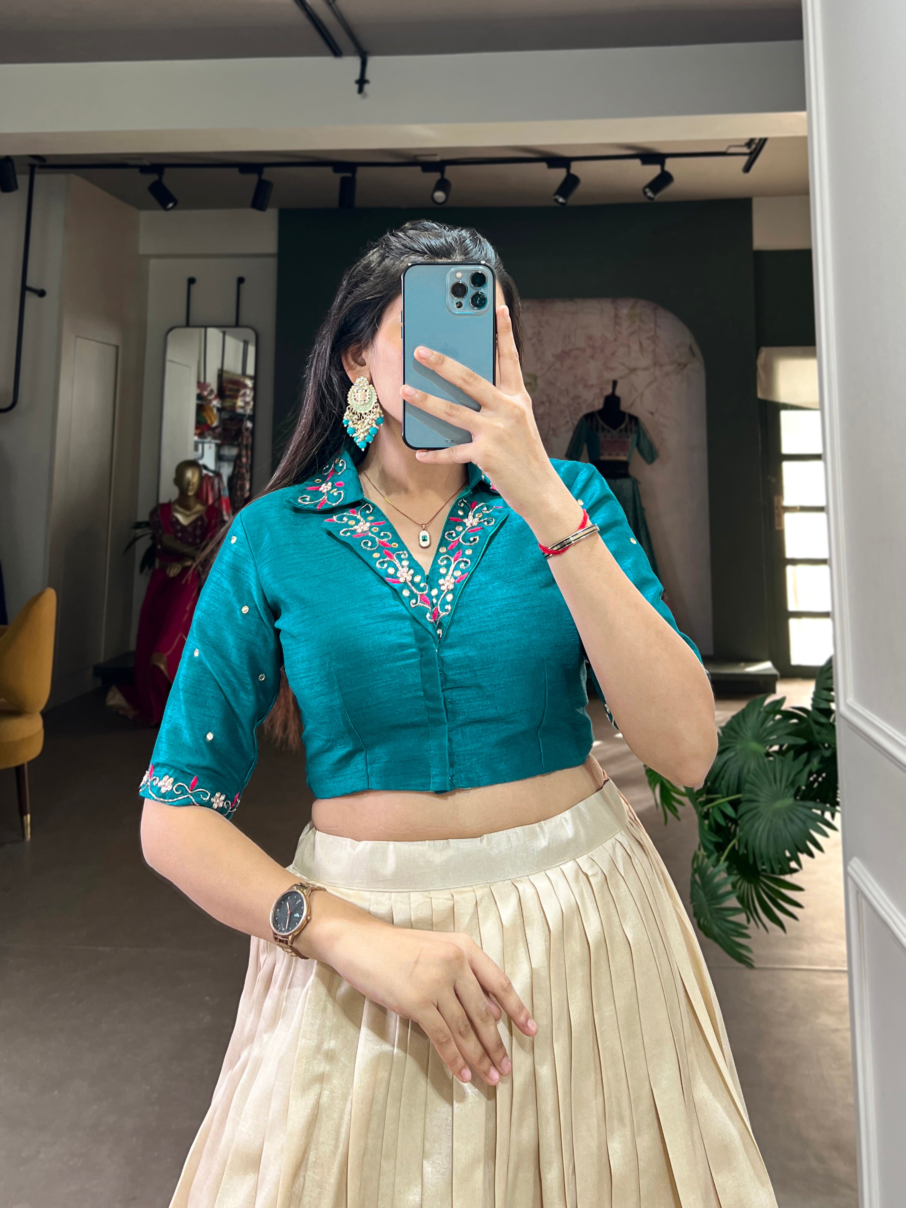 Tussar Silk Co-ord Set, Floral Lehenga Choli, Mirror Work Blouse, Stitched Lehenga Set, Co-ord Lehenga for Wedding, South Indian Fashion, Ready to Wear Lehenga, Banglory Blouse Set, Floral Print Lehenga, 3.4 Meter Flair Lehenga, Canvas Lined Lehenga, Trending Lehenga Collection, Ethnic Coord Set