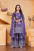 Lavender Chinon Sequin Embroidered Sharara Suit with Dupatta