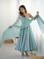 Blue Anarkali Suit with Huge Flair Fully Stitched