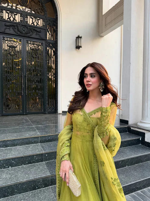 Butterfly Net Lehenga Set with Blouse & Dupatta