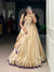 Cream Shimmer Paithani Zari Weaving Lehenga Choli with Purple Border
