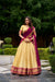 Maroon Kanchipuram Zari Weaving Half Saree Lehenga Choli with Dupatta