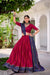 Maroon Tussar Silk Bandhani Print Lehenga Choli with Dupatta for Navratri