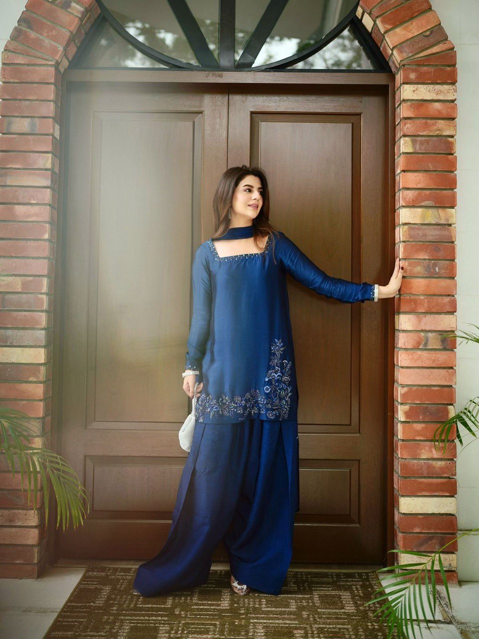 NATURAL CREPE THREAD WORK SALWAR SUITS 