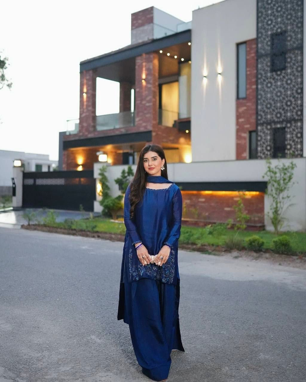 NATURAL CREPE THREAD WORK SALWAR SUITS