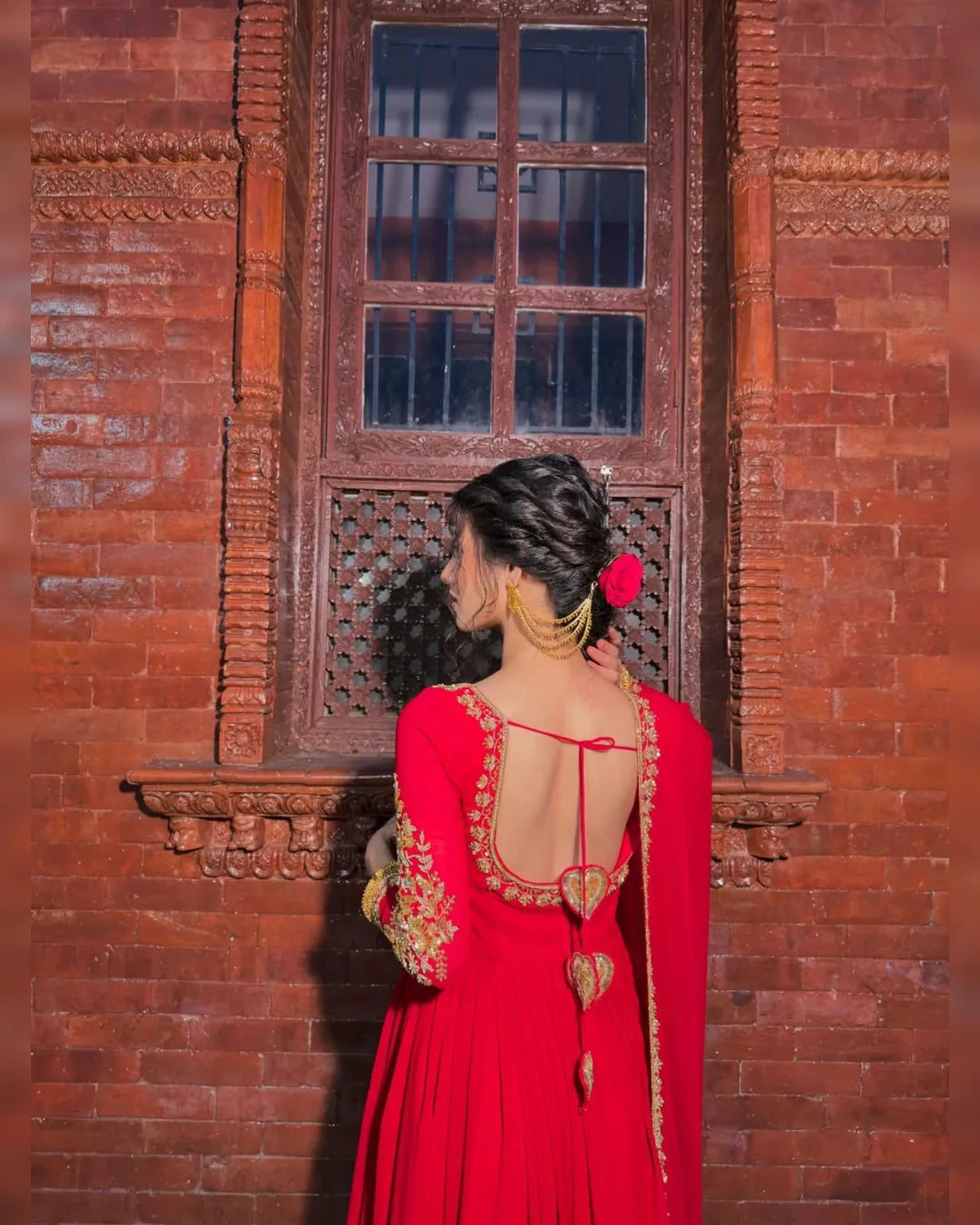 Red Color Anarkali Gown With Heavy Sequence Embroidery Bollywood Anarkali