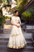 Off White Premium Glossy Lehenga with Embroidery & Foil Work Dupatta