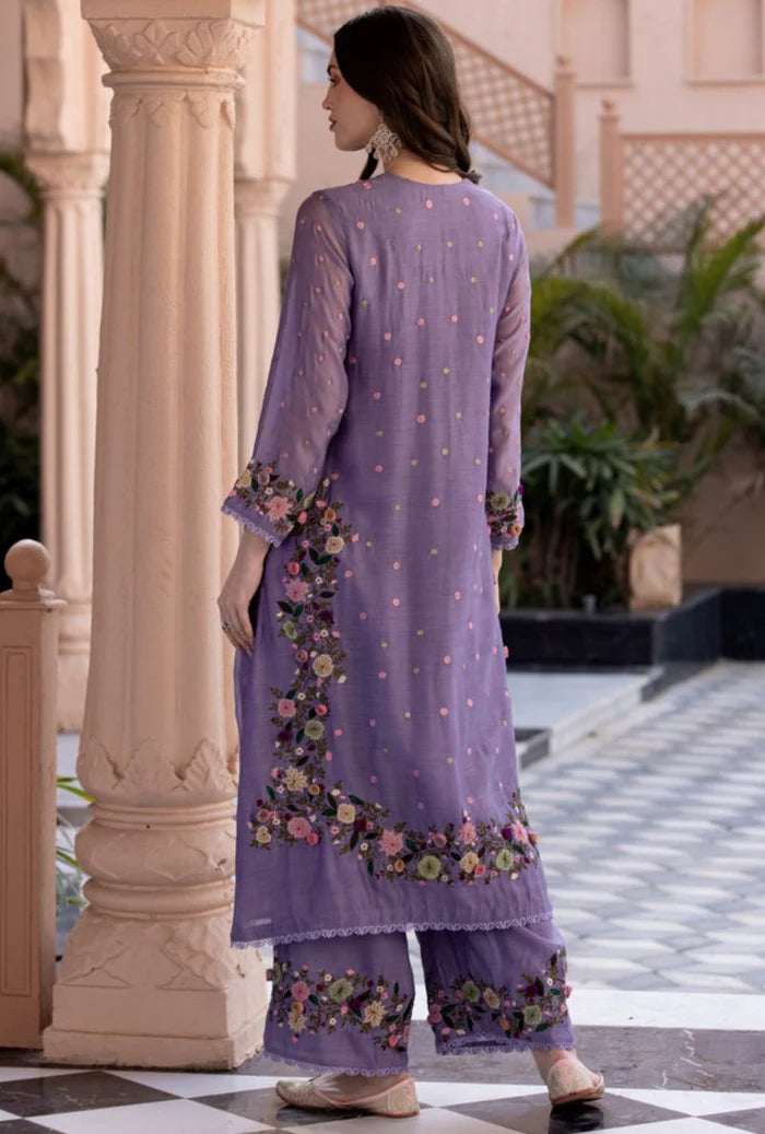 Palazzo Suit with Embroidery Sequence Work – Ready to Wear Pakistani Salwar Kameez