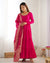 Pink Elegant Festive Wear Anarkali Suit – Pure Dupatta & Pant Set