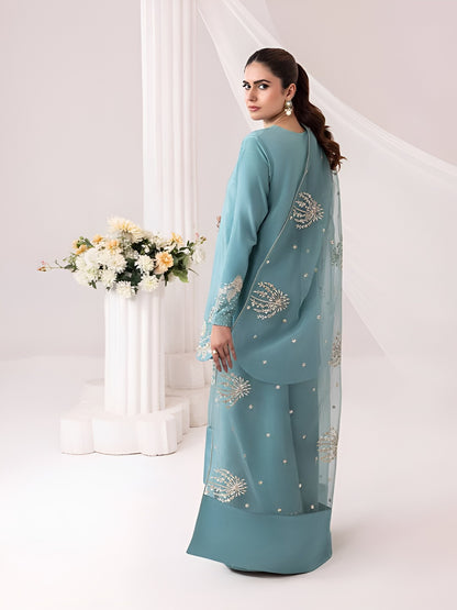 Pure Natural Crep Kurta And Palazzo With Dupatta For Wedding Wear