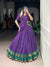 Purple Pure Chanderi Zari Weaving Saree Lehenga Choli Set with Dupatta