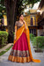Rani Pink Aastha Silk Printed Lehenga Choli Set with Orange Dupatta
