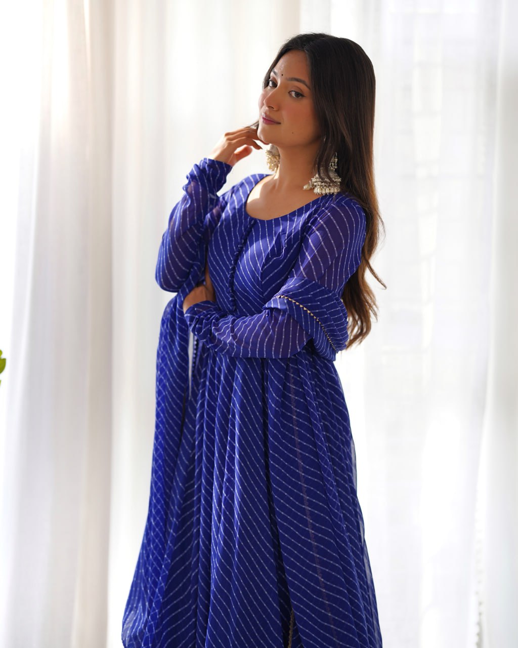 ROYALBLUE Laheriya Fox Georgette  Festive Wear Anarkali Suit Set   -02