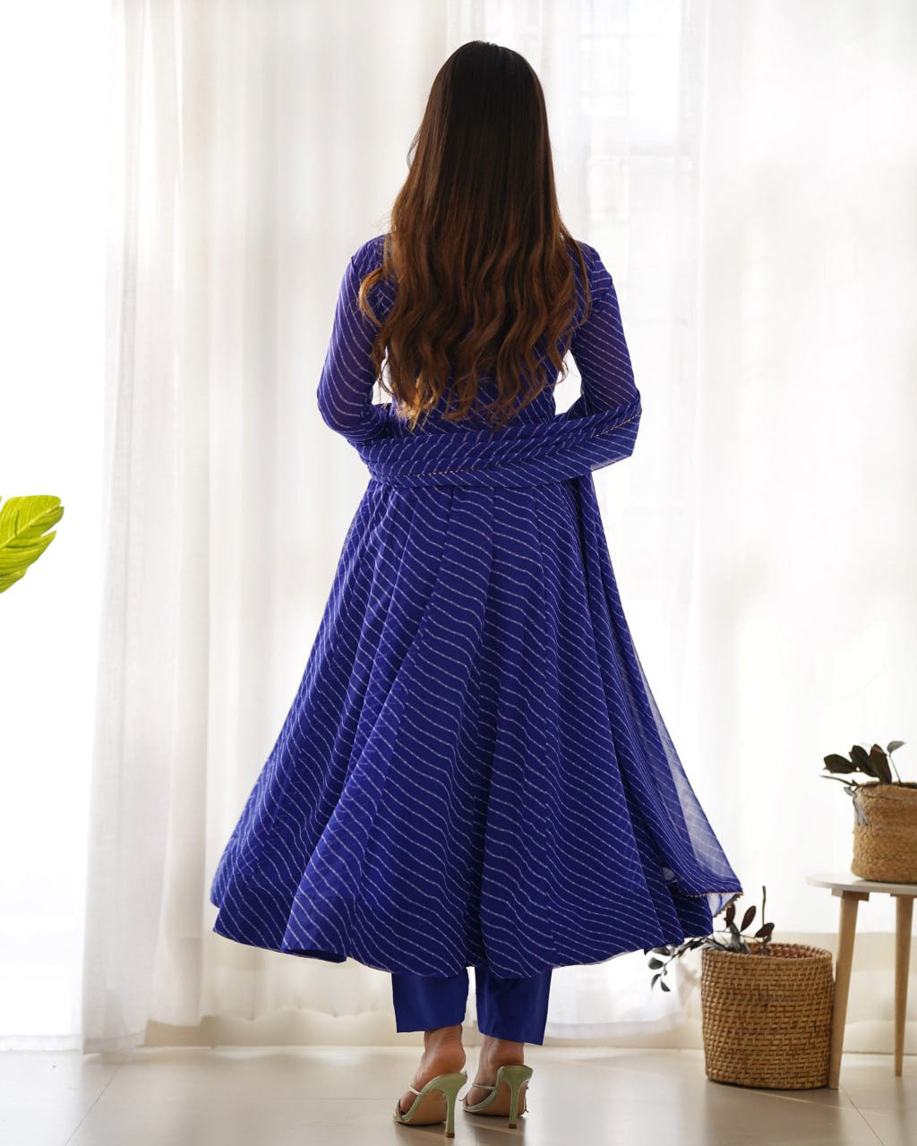 ROYALBLUE Laheriya Fox Georgette  Festive Wear Anarkali Suit Set   -02
