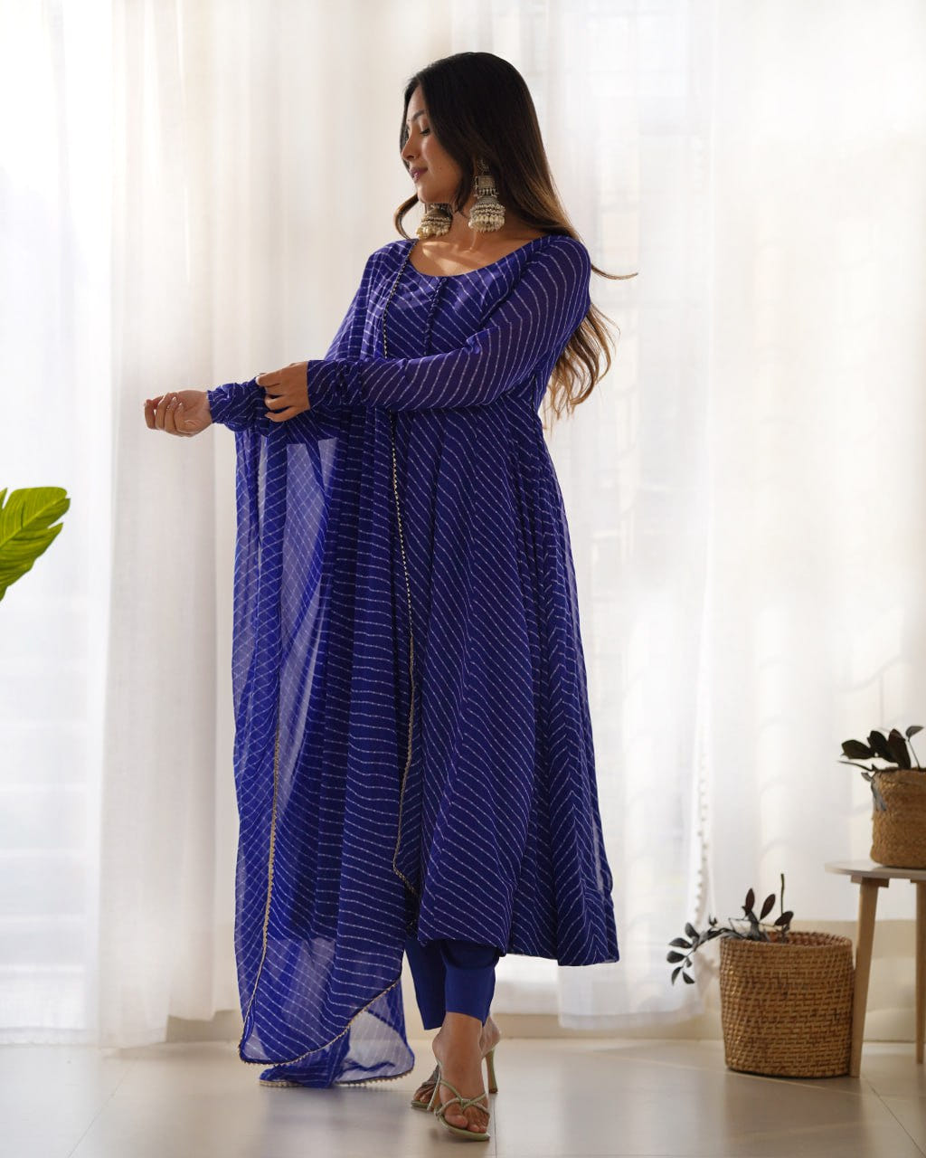 ROYALBLUE Laheriya Fox Georgette  Festive Wear Anarkali Suit Set   -02