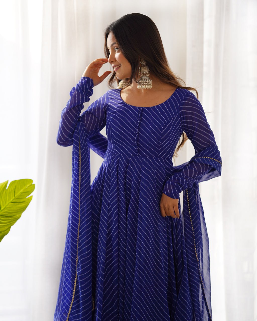 ROYALBLUE Laheriya Fox Georgette  Festive Wear Anarkali Suit Set   -02